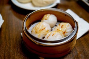 Won tons from the Hong-Kong lounge on a chinatown food tour Won tons from the Hong-Kong lounge on a chinatown food tour