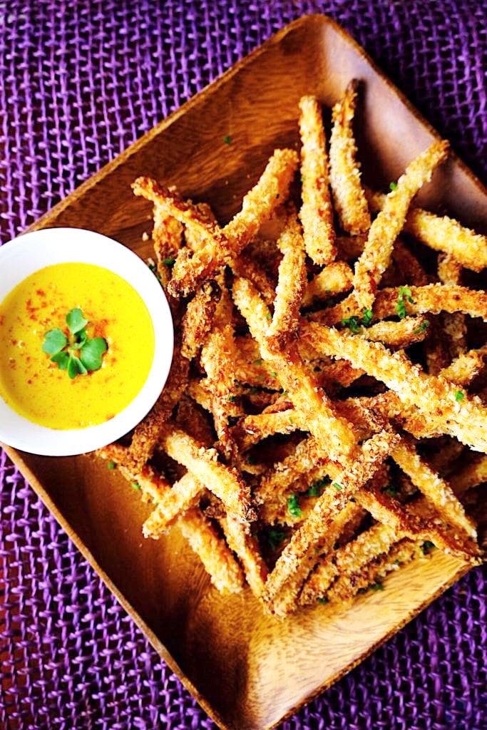 Easy Easter Appetizers - Carrot Fries with Spiced Hollandaise