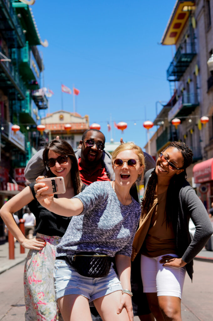 Group selfie on an SF Chinatown dim sum tour with Stretchy-Pants Food tours